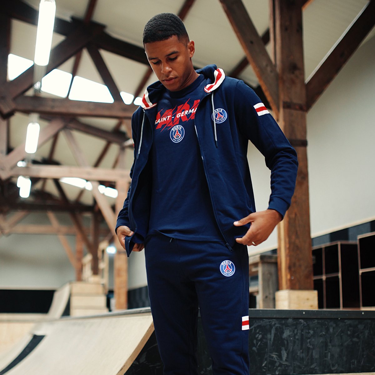 PSG trainingsbroek voor volwassenen - maat L - blauw - heren joggingbroek