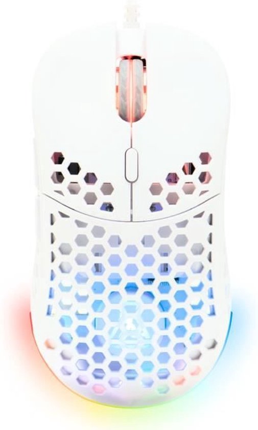 Bedrade gamingmuis - The G-Lab - KULT-OXYGEN - RGB - 12800 DPI - Wit