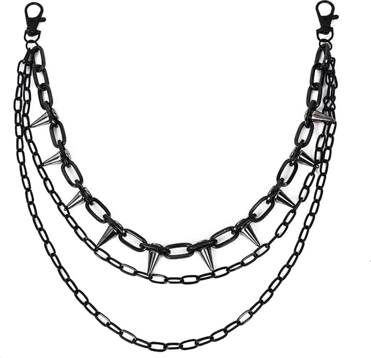Drieledige Heren Broekketting Punk Accessoires Riem Portemonnee Tas Kette