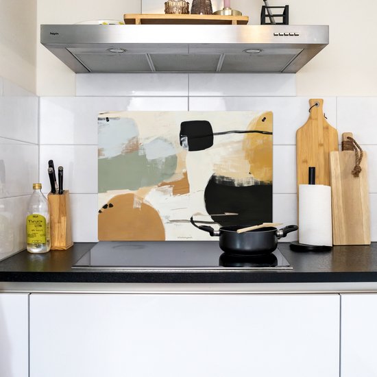 KitchenYeah® Inductie beschermer 71x52.5 cm - Paint - Abstract - Kleuren - Kookplaataccessoires - Afdekplaat voor kookplaat & Spatscherm achterwand - Inductiebeschermer - Inductiemat - Inductieplaat mat - Keuken decoratie