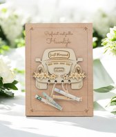 Cadeau de mariage - Panneau en bois avec voiture - Just Married - Voiture - Cadeau d'argent - Mariage - Mariage - Bois - Original - Mariage - Cadeau - Amour