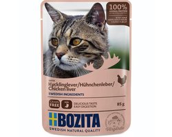 Bozita Pouch hapjes in gelei 12x85g - met kippenlever