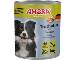 AMORA Dog Sensitive 6x800g - Kalkoen & Groenten