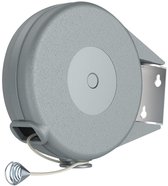 Uitschuifbare Drooglijn - Uitschuifbare waslijn - Uittrekbare Wasdraad - Duurzaam en stevig – Eenvoudig te installeren – binnen en buiten - 15 m - 15.5*17.5*5cm - grijs - abs,PVC+hogesterktevezel