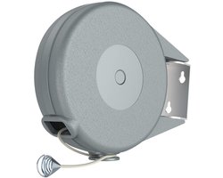 Uitschuifbare Drooglijn - Uitschuifbare waslijn - Uittrekbare Wasdraad - Duurzaam en stevig – Eenvoudig te installeren – binnen en buiten - 15 m - 15.5*17.5*5cm - grijs - abs,PVC+hogesterktevezel