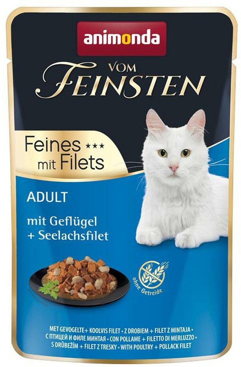 Animonda Animonda Katten portiezakje van de fijnste Adult 18x85g - Gevogelte + Koolvis