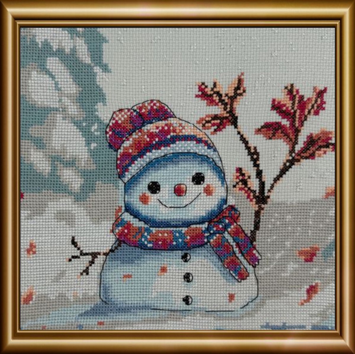 Clumsy Winter aida Aine borduurpakket met telpatroon A1012