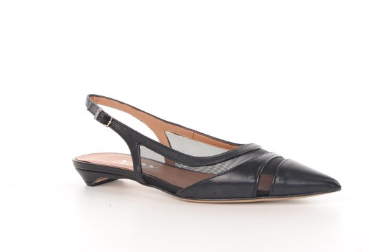 Escarpins femme Maury slingback en cuir noir