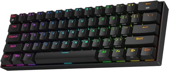 Gaming Keyboard Met Verlichting - Mechanisch Gaming Toetsenbord - Multimedia Toetsen - Qwertz/Qwerty - RGB Verlichting - Led Verlichting - Ergonomische Toetsenbord