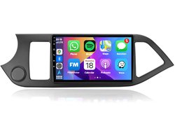 Autoradio 4/64GB met smart wireless Carplay en Android auto | Geschikt voor Kia Picanto & Morning TA 2011-2017 | Radio scherm met Navigatie | 2011 2012 2013 2014 2015 2016 2017