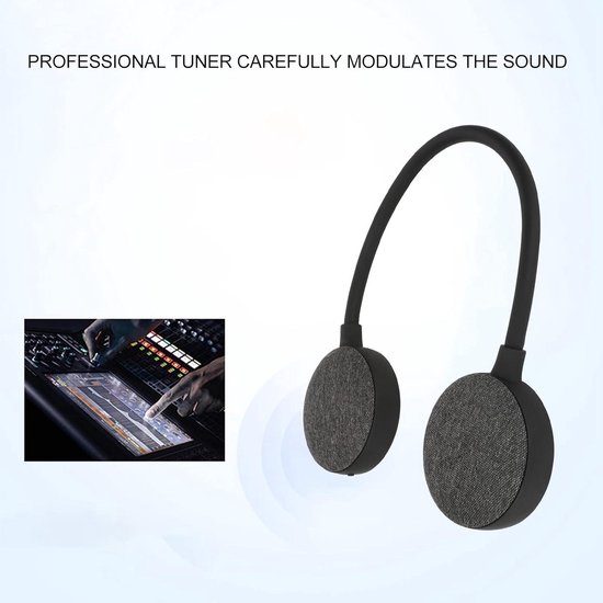 Bluetooth Speaker met Nekband - Lichtgewicht Draadloze Draagbare Speaker, Stereo Handsfree Bluetooth Speaker met Microfoon voor Thuis (Zwart) van GREADIO — afbeelding 2