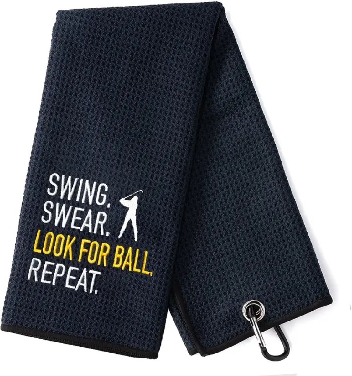 Bovista Golf Handdoek - Golfhanddoek - Golf Accessoires - Towel - Comfortabel - Zwart