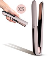 Bol.com Èllasis® Draadloze stijltang - Hair Straightener - 2 in 1 - Krultang - Draadloos - Mini - Reis - Haar - Taupe aanbieding