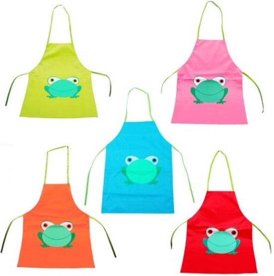 Jumada's Kikker Keuken Schort Voor Kind - Kookschort Kinderen - Keukenschortje - Rood