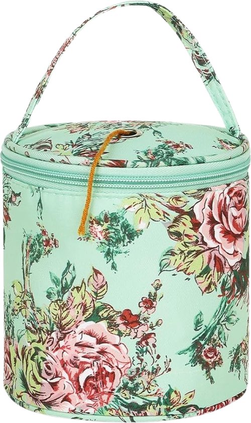 OUDE EAN - Mini Breitas - Wolhouder - Haaktas - Garenhouder - Garentas - Handwerktas - Roze Rozen