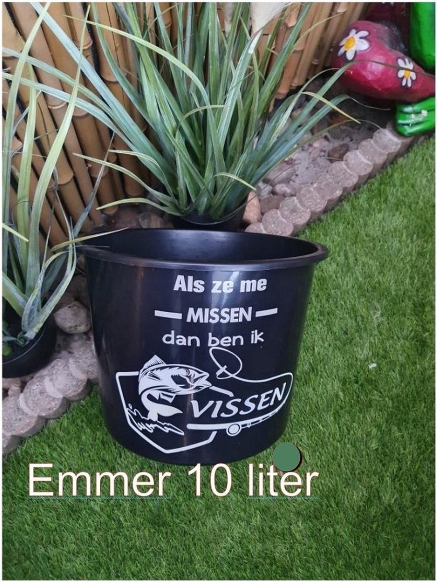 Goedkoopste Vis Emmer Als ze me missen Vissen 10 liter Papa Vader Spreuk Quote Cadeau Geschenk Vaderdag Verjaardag Spreuk Spreuken Quote Tekst Handgemaakt
