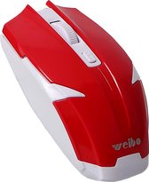 2.4G Wireless Optical Mouse – Rood/Wit, Red/White