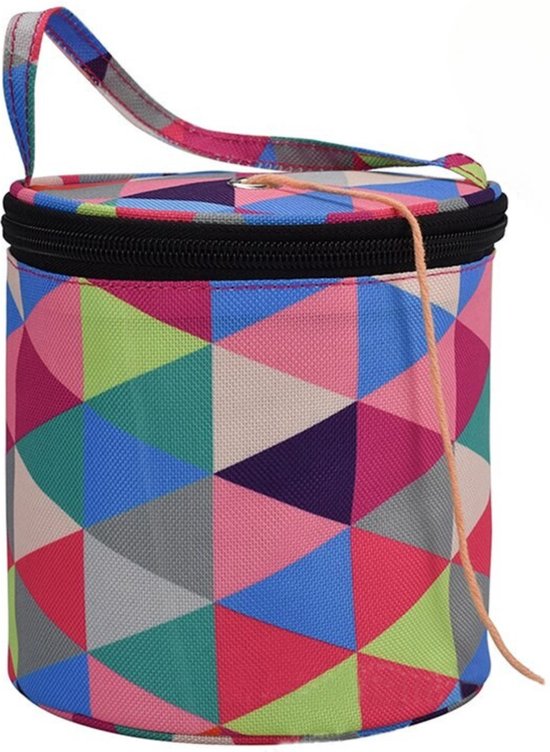 OUDE EAN - Mini Breitas - Wolhouder - Haaktas - Garenhouder - Garentas - Handwerktas - Driehoekjes Design