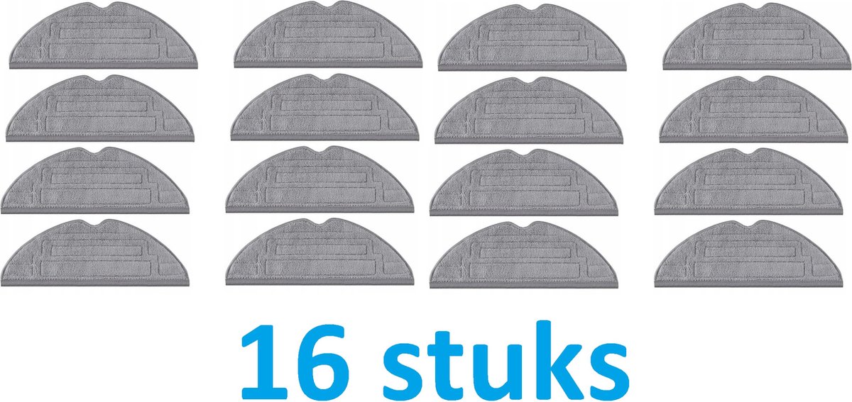 16 x Mop - Dweildoek compatibel met Roborock S7 Maxv / S8 / S8 + / S8 Pro Ultra - beste kwaliteit vervangingen