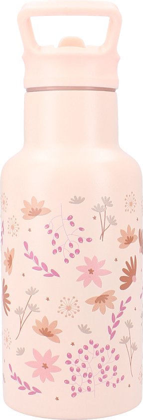 Gourde Kidzroom Enchanted Memories - Rose - 350 ml - Fleurs - Gobelet scolaire