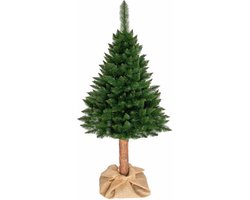 Vikingchoice Kunstkerstboom 220 cm Groen - Spar met Houten Stam
