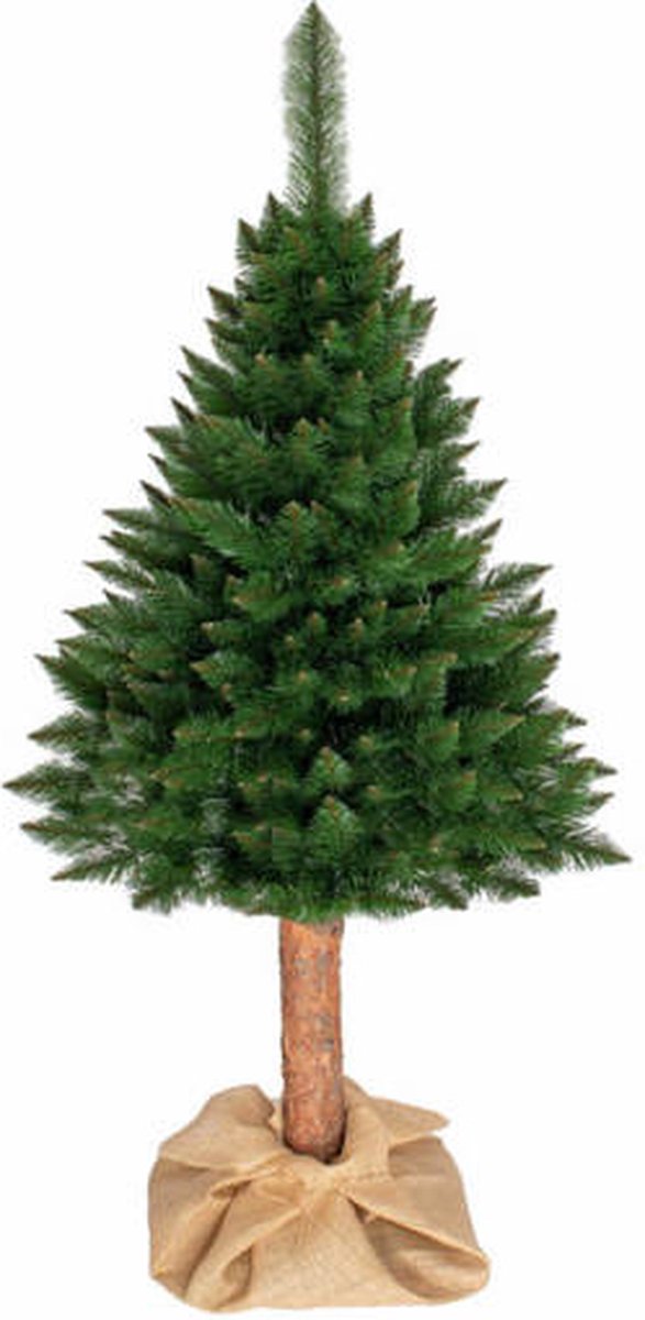 Vikingchoice Kunstkerstboom 220 cm Groen - Spar met Houten Stam