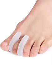 Scoby - Teencorrector - Teenspreiders - Siliconen - Hallux Valgus - Teenscheider - Toes Straightener - Wit/Transparant - 2 stuks