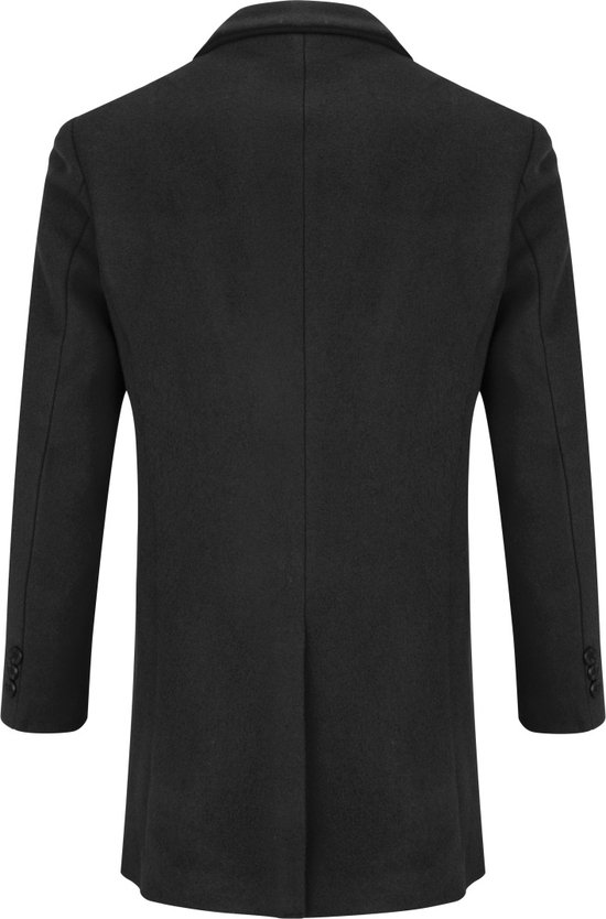 Jas Heren Winter, Lange Jas Heren Winter Wollen Jas Slim Lange Jas Heren Business Winter Trenchcoat Mode Overgangsjas, X02-grijs, XL