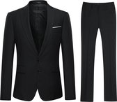 ALLTHEMEN Heren 2-Piece Slim Fit Pak - Tweeknoops zakelijk Pak - XL