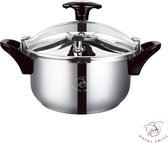 Bol.com Royal Swiss® Snelkookpan 8L – Duurzaam Roestvrijstaal voor Efficiënt en Professioneel Koken – Zilver aanbieding