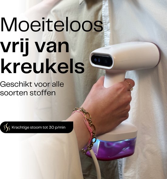 Kledingstomer - In 20 Sec. warm & binnen 2 minuten klaar - 2 Stoomstanden - Inclusief Gratis reistas - 1600W - Stoomapparaat stomer Kleding - Steamer - Handstomer