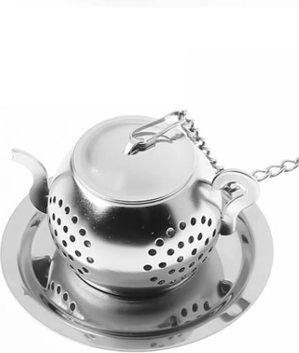 RVS Theefilter - Theemannetje - Tea Infuser - Theeaccessoires - Voor Losse Thee - Theepot