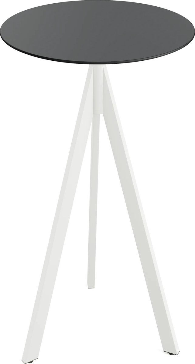 Essentials Infinity Tripod Statafel Wit Frame + Zwart HPL 70 cm - 140051070 - Horeca & Professioneel