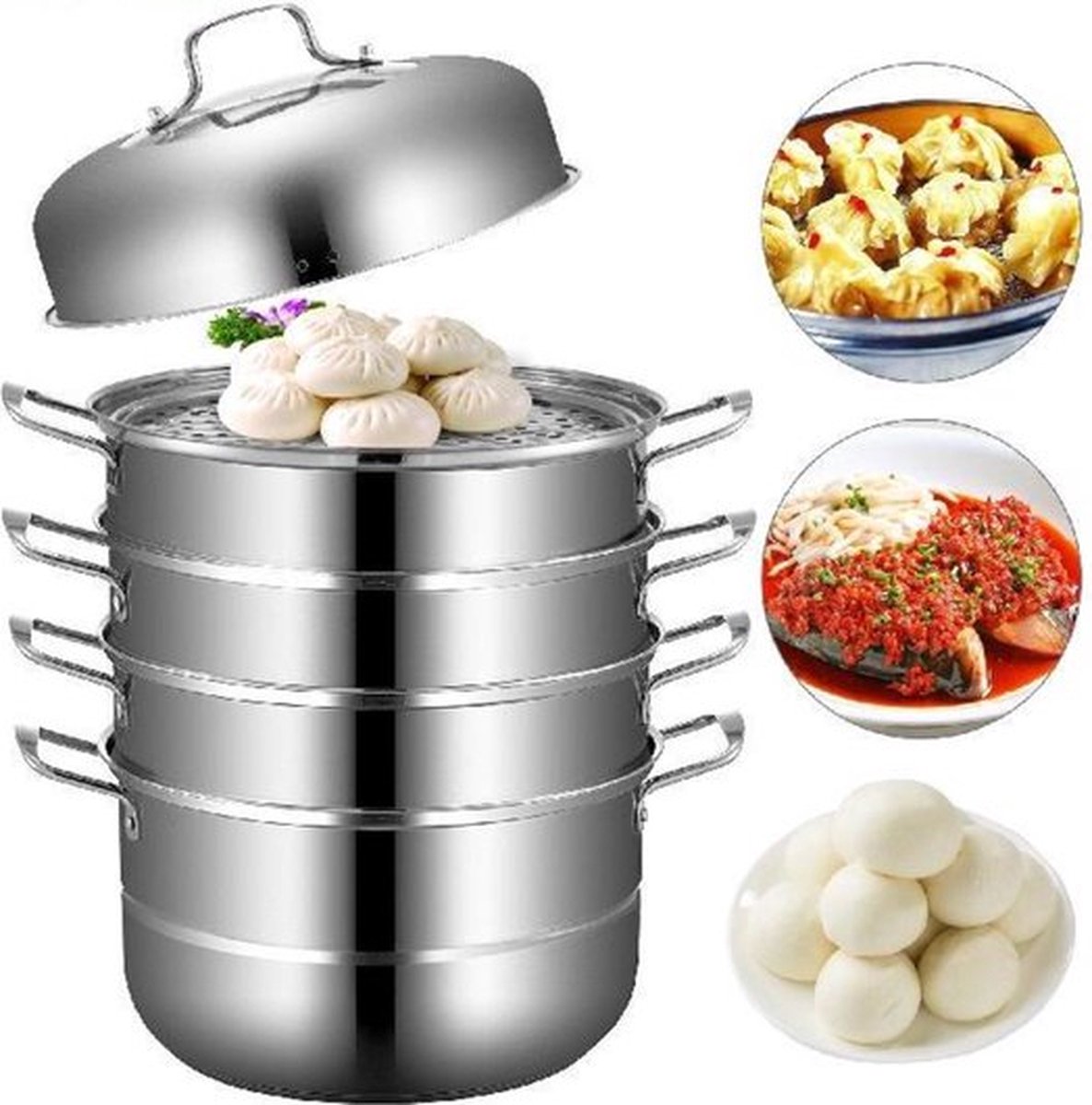 Bolt Edge Stoompan - 5 Laags - Groentestomer - Couscous Pan - Multisteamer