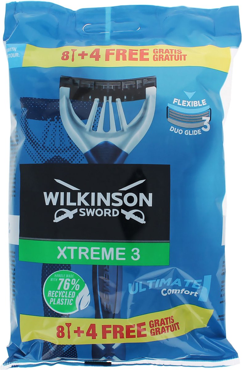 Wilkinson Sword Xtreme 3 Disposable Razors (12 Pieces)