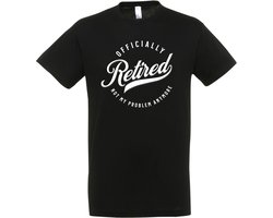 Officially Retired T-shirt - Maat XXL - Pensioen T-shirt - pensioen cadeau - pensioen - Heren T-shirt - Dames T-shirt - Unisex