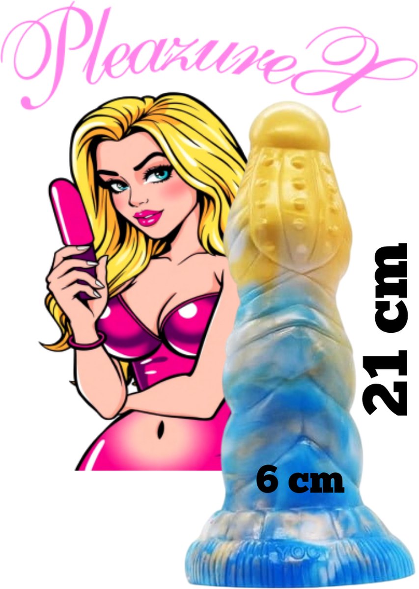 PleazureX - Sextoys Series - Fantasy dildo - Alien dildo - draken dildo - centimeters genot 21 x 6cm