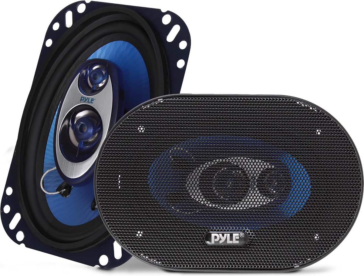 Pyle Autoluidsprekers – 3-weg Triaxiale Luidsprekers - 240 Watt - Blauw
