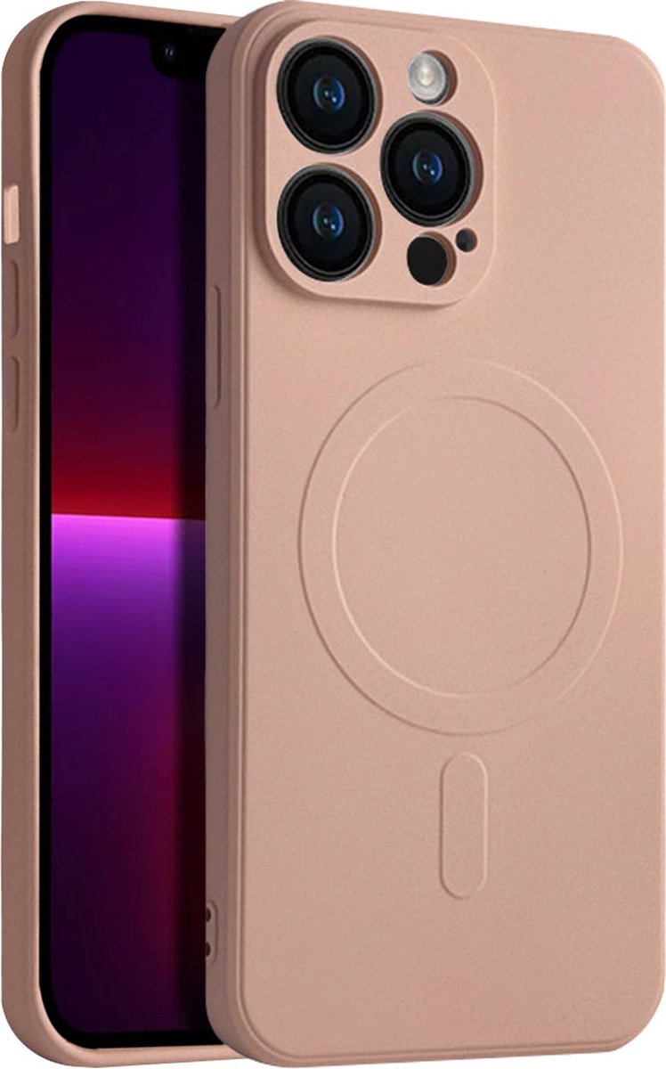 Casify Siliconen Hoesje geschikt voor MagSafe iPhone 13 Pro Hoesje - Roze