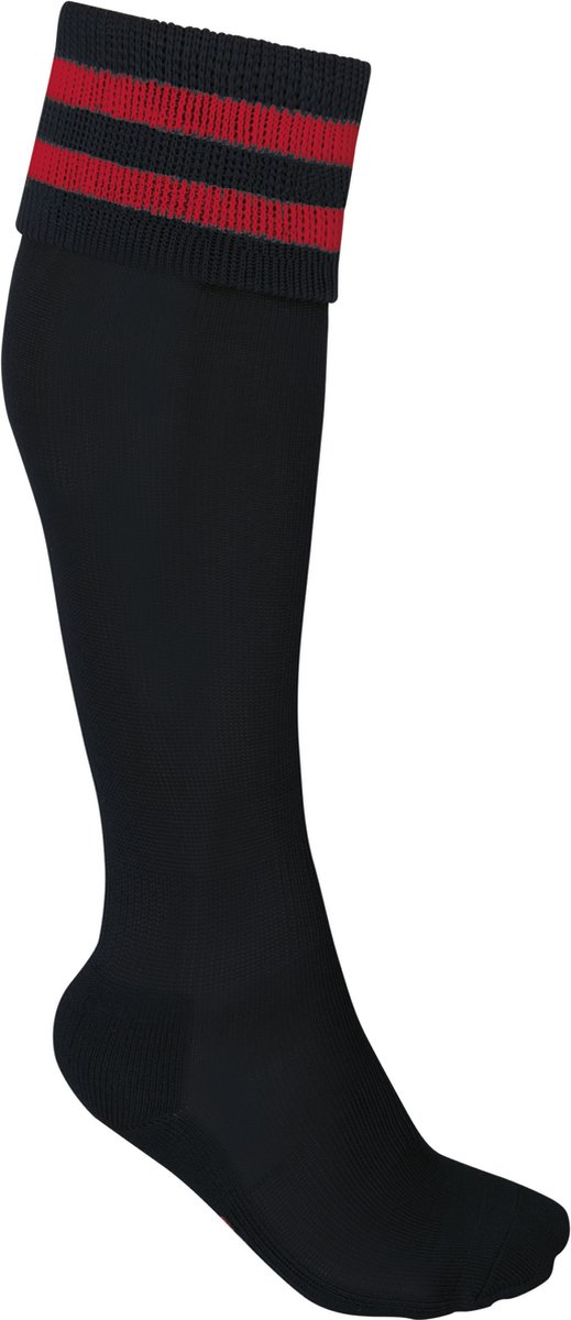 PROACT® Sportsokken Met Contraststrepen PA015 - Black / Sporty Red - 43/46 EU