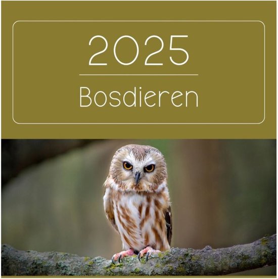 Foto: Maandkalender 2025 omslagkalender verjaardagen kalender 29 x 29 cm bosdieren