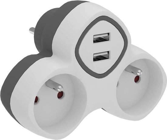 Verloopstekker Computer Maxime Verloopstekker Verdeelstekker met USB | bol