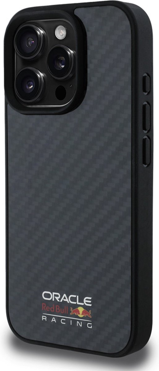 Red Bull Racing iPhone 16 Pro Max Backcover hoesje Magsafe - Carbon Fiber - Shiny logo - Zwart van Red Bull Racing — afbeelding 5