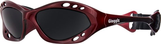 Glogglz® Cudaz – Zwembril Sportzonnebril – Rood – Gepolariseerd