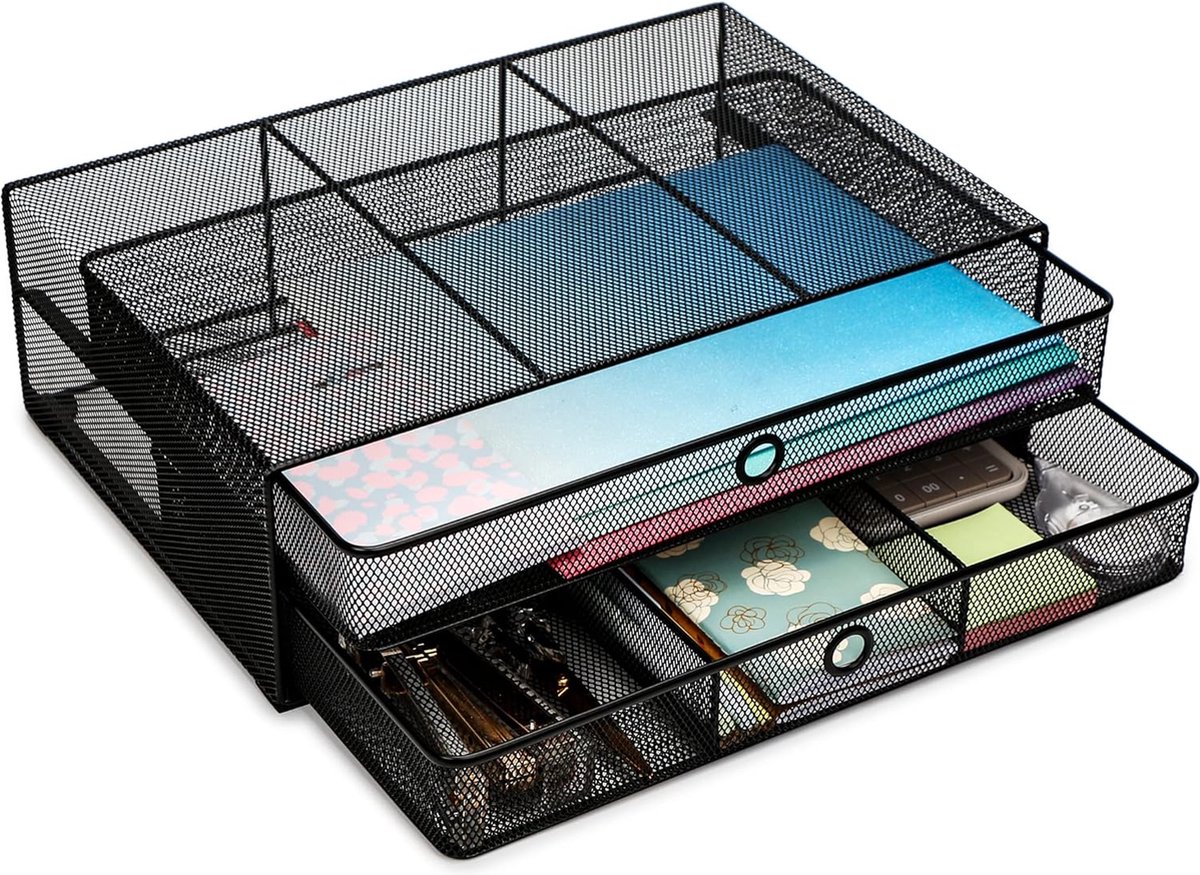 Goodivery ® Multifunctionele Monitorstandaard Met Lade En Ventilatie Voor Bureau