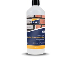 BNL1 | 1 liter Witte uitbloei verwijderaar | Effectieve gevelreiniger voor kalkuitslag, cementsluier en witte waas op metselwerk en voegwerk