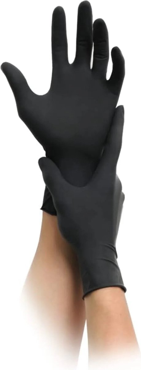 Maimed Nitril Powderfree Handschoenen LARGE - Black