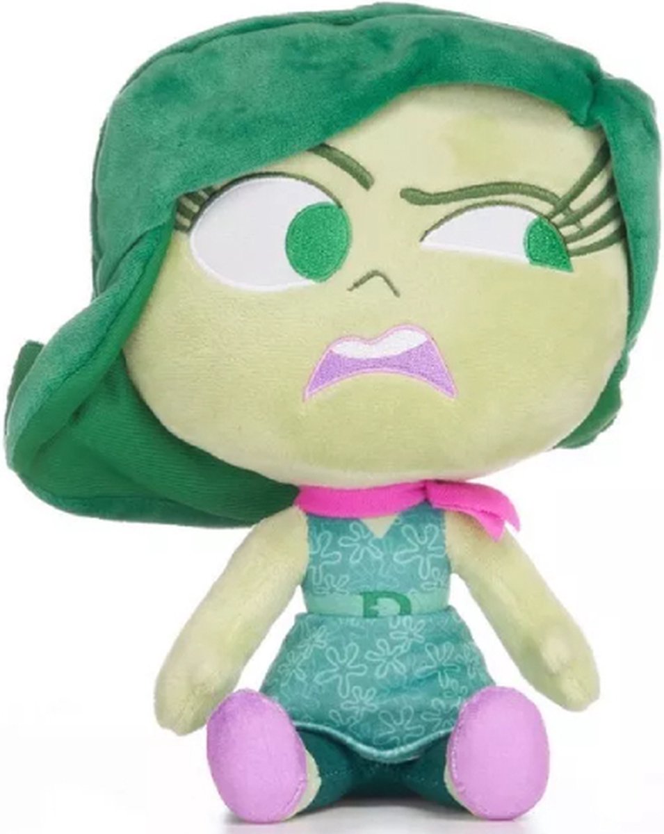 Disgust Afkeer  Disney Inside Out Pluche Knuffel 28 cm  Binnenstebuiten 2  Speelgoed knuffels voor kinderen jongens meisjes  Anger Anxiety Disgust Fear Joy Sadness  Woede Onzekerheid Afkeer Angst Plezier Verdriet