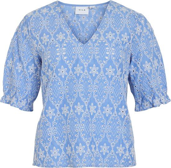 VILA - VIMOLLY V-NECK 2/4 TOP/LC - Dames - Blouses