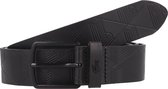 LACOSTE Cuir Ceinture Monogramme Embossed Belt W90 Noir